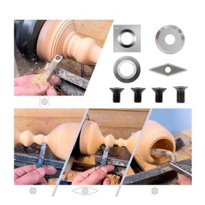 100% Tungsten Carbide Woodturning Tool Kit With Carbide Inserts