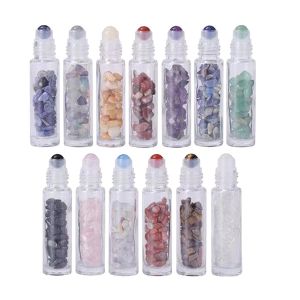 Bottle With Wooden Cap Crystal Roller Ball Empty Glass 10ml Roll On Perfume