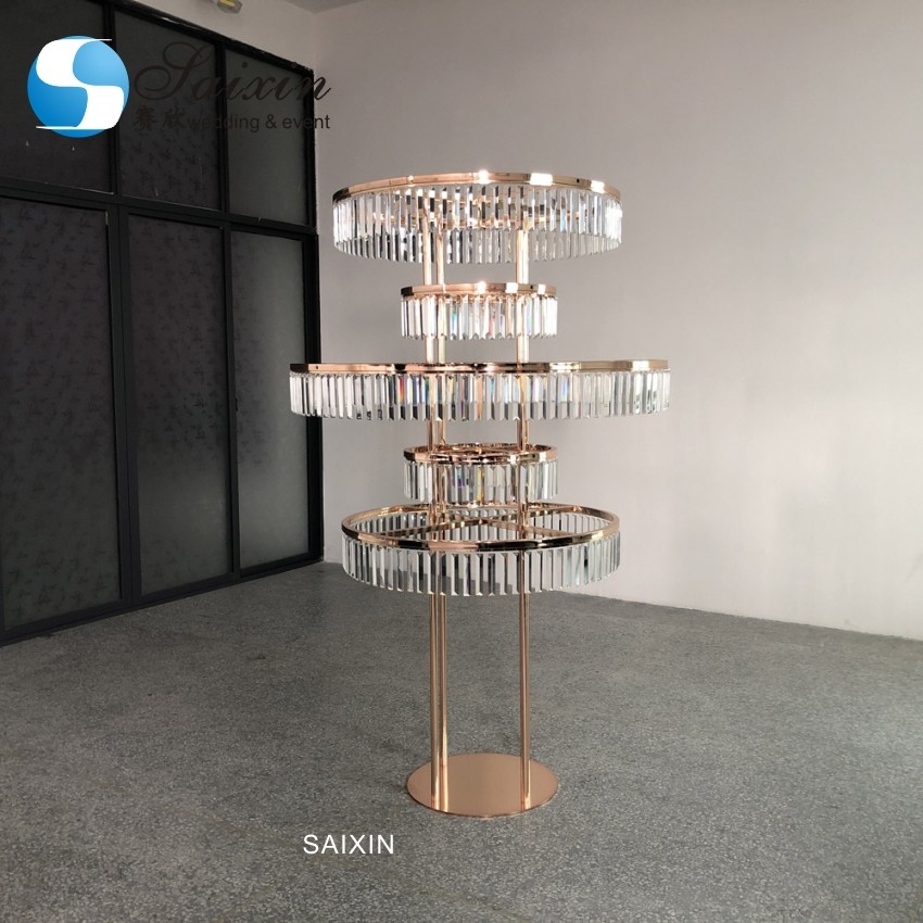 ZT-553 New design for wedding gold decoration table tree centerpiece hanging