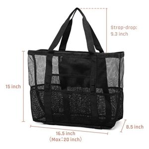 Women Mesh Transparent Bag Double Layer Heat Preservation Large Picnic Beach