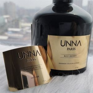 Waterproof Luxury Gold Foil Embossed Candle Jars Labels Sticker Adhesive