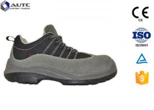 Cheap Black Worksite Steel Toe Work Boots , Steel Toe Dress Shoes For Men Smooth Leather for sale
