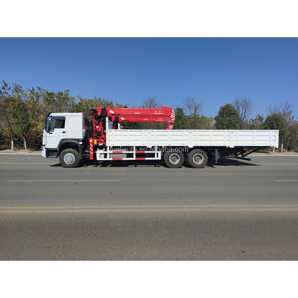 SQS250 SQS300 SINOTRUK HOWO 6x4 Truck With Crane 10 Ton 15.6 Meters