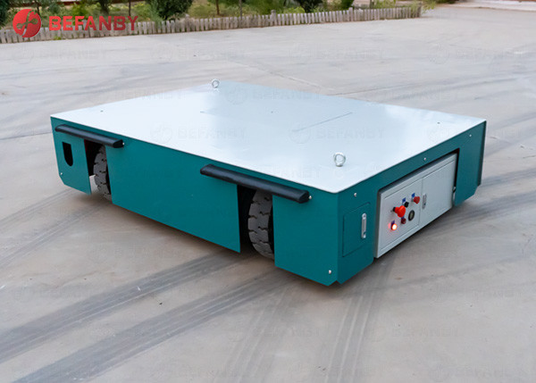 Auto Precast Concrete Floor Industrial Trolley Cart , 1-500 Tons Turning Battery
