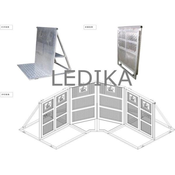 Quality Silver Folding Crowd Control Fencing / Barricades For Big Show Performance wholesale
