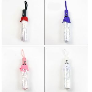 Unisex Lightweight Auto Open Umbrella Transparent Folding Umbrella With Case