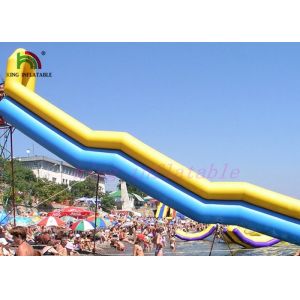 Combo Size PVC Blow Up Single Lane Water Slide Colorful Tube Handrails