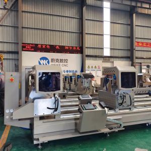 Full Automatic Double Head Mitre Saw Machine For Window Doors Making