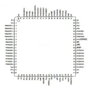 Integrated Circuit Chip M68HC16Z Series  MC68HC16Z1FC16 MOTOROLA PLCC68