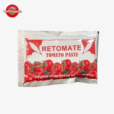 40g Flat Tomato Paste In Sachet - OEM Double Concentrated Tomato Paste Chinese