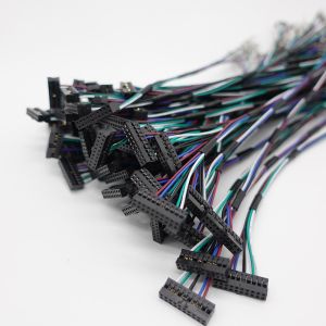 Custom Appliance UL1185 Wire Harness with Black Braided Sleeves and Silver