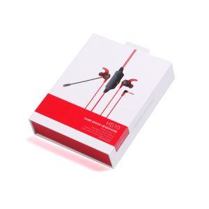 White Retail Shipping Package Box Hard Paper Mini Earphone Package Box With Belt