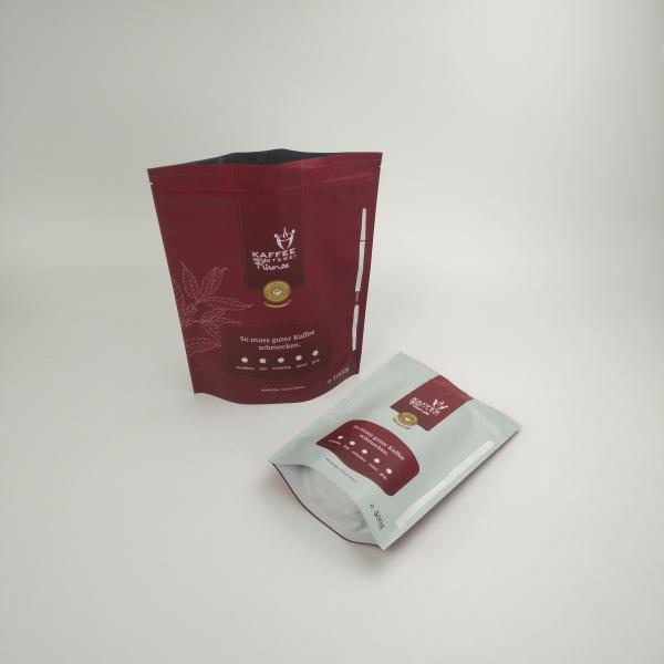 Stand Up Food Grade Packaging Coffee Bag Biodegradable Compostable 250g Coffee Bean Packaging Bags With Valve