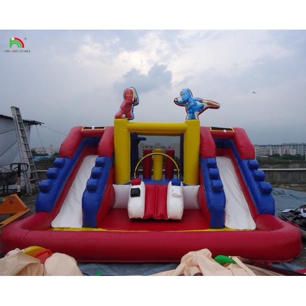 Popular Commercial Inflatable Water Slides with Pool Double Lane Water Slides Inflatable for Kids and Adults