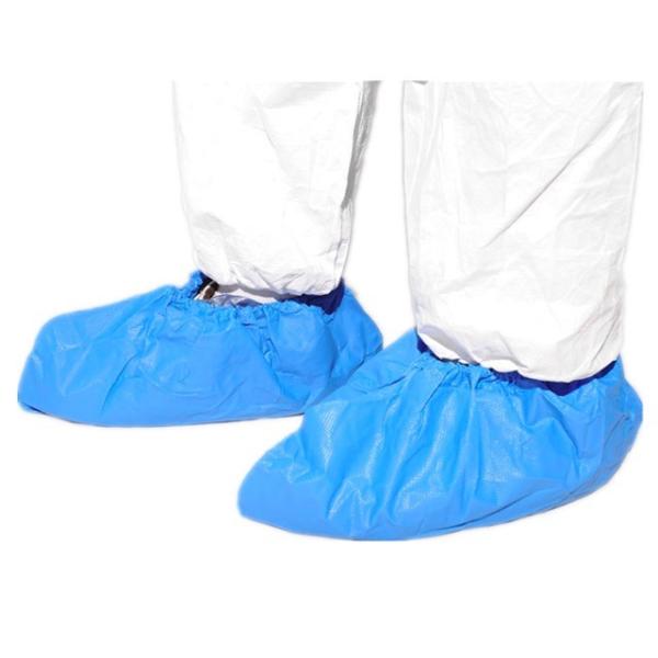 Quality Waterproof Blue Disposable Shoe Covers Convenient With Diamond Embossed wholesale