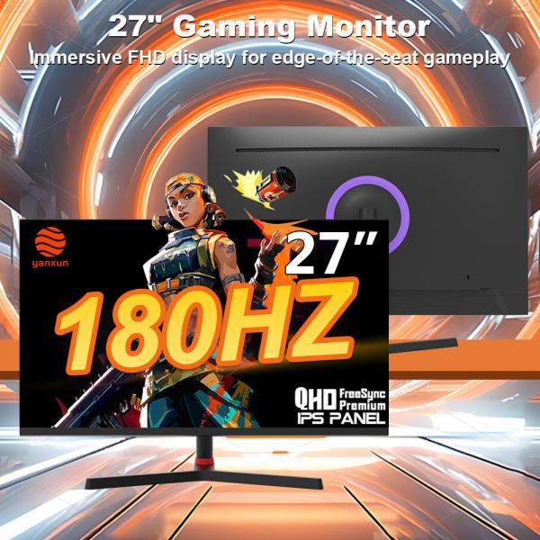 UHD Resolution 27 Inch Gaming Monitor 4K IPS Panel 144Hz PC Monitor With Fixed
