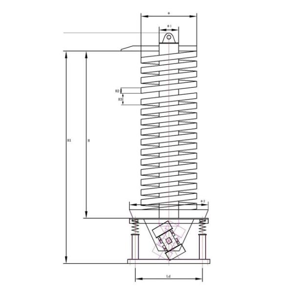 Vertical Spiral Elevator Conveyor , Spiral Cooling Conveyor For Rock Salt