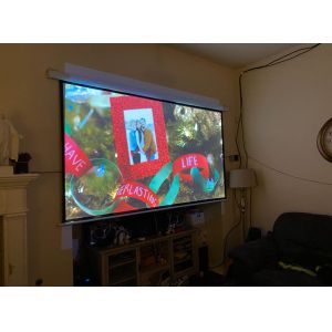 HD Electric Projection Screen With Remote Control For Home Theater