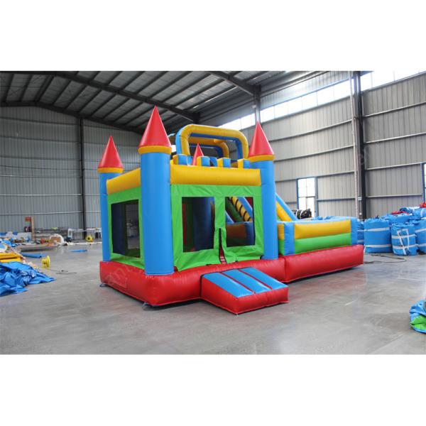 Kids' Indoor Amusement Equipment Inflatable Castle with Slide and Repair Kit