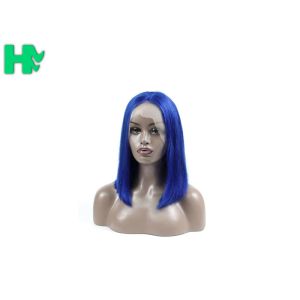 Bob Style Short Brazillian Hair Natural Looking Lace Front Wigs 180% Density