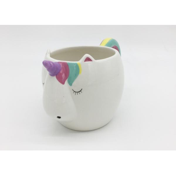 Quality 500ml Capacity Ceramic Unicorn Mug , Dolomite Handmade Stoneware Coffee Mugs wholesale