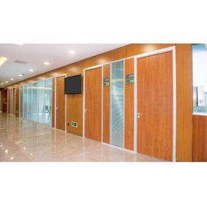 Aluminum Frame Melamine MDF Standard size hospital medical door design