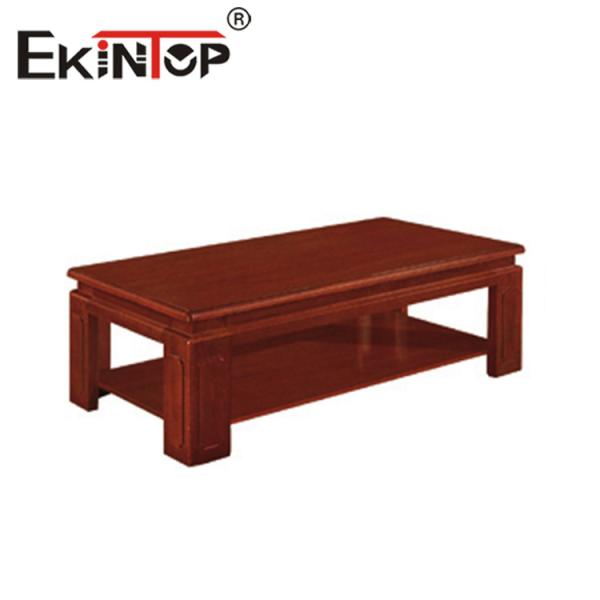 Chinese Double-Layer Tea Table Wooden Skin Rectangular Tea Table Simple Wooden