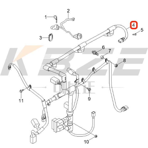 CUMMINS QSB6.7 3979318 3979418 HARNESS-ECM WIRING FOR HYUNDAI R200-7 R210-7 R210-9 R250-9 R290-9 EXCAVATOR