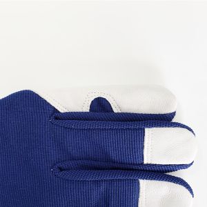 Hook and Loop Cuff Sheep Leather Work Gloves for Driver in Carton Size 28*28