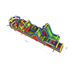 Challenging Inflatable Fun 5K , Obstacle Course Bounce House 59m*12m*6m