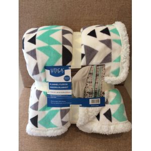 100 Polyester Velvet Sherpa Blanket / Velvet Plush Throw Blanket Shrink