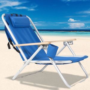 Portable Adjustable Folding Beach Chairs Outdoor Lawn Lounge Reclining Chair