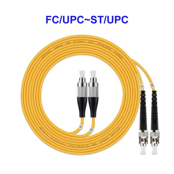 Quality OEM ODM 2 Core Fiber Optic Pigtail Cables Single Mode FC UPC To ST UPC wholesale