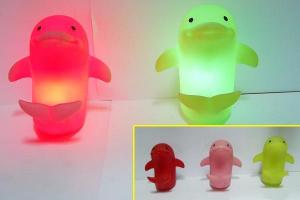 China Dolphin Night Lamp Light Up Bath Ducks LED Flashing Toy For Bed Room Decoration on sale