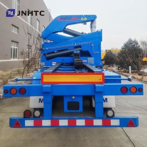 New China Official Truck Container Side Lifter Lowbed Semi-Trailer With Crane