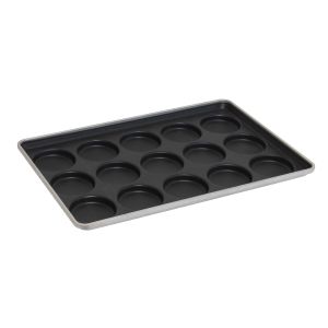 China Rk Bakeware China-52345 Aluminized Steel 4.5 Inch Hamburger Tray / Muffin Top Pan on sale