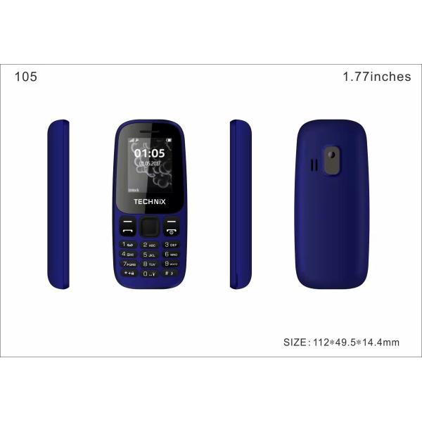 1.77 Inch Push Button Cell Phones SOS Senior Citizen Keypad Phone 800mah Battery