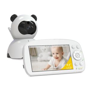 Full HD Panda Baby Monitor With Infrared Sensors 5 Lullabies Pan Tilt Digital Zoom Capabilities