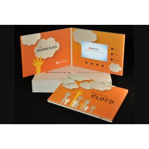 A5 TFT Screen Flip Book Video , Hard Paper Video Wedding Invitations