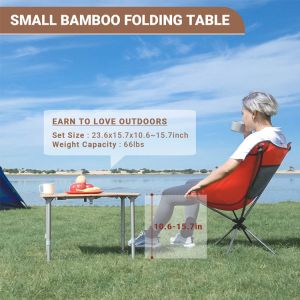 Outdoor Travel Garden Lightweight Adjustable Height Folding Table for Camping