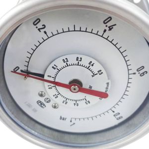 100mm Gas Liquid Differential Pressure Gauge For Water Anti Corrosion