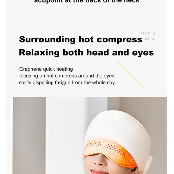 Rechargeable Air Compression Head Massager Eye Care Hot Compress