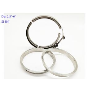 China 5 Inch Quick Release 19mm Width Stainless Steel Exhaust Clamps on sale