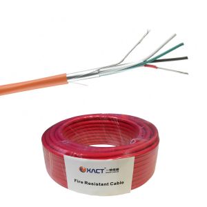 2c 1.0mm2 Solid Pure Copper Conductor Shielded Red Fire Alarm Cable for Al/Foil
