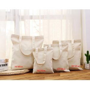 Recyclable Natural Cotton Canvas Shopping Bag With Zipper Closure