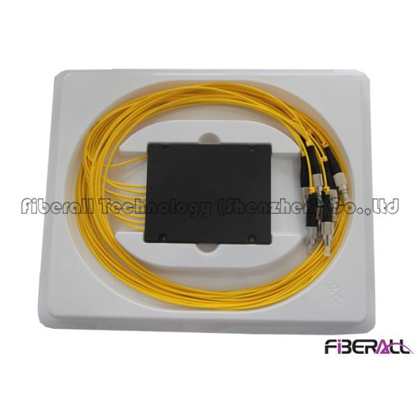Quality Yellow Jacket Fiber Optic PLC Splitter With 2.0mm Fiber Pigtail Low PDL Loss wholesale