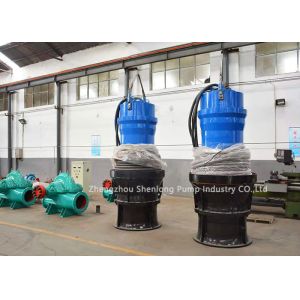 Electric Submersible Propeller Axial Flow Pump Station Flood Water 2000lps 6 M