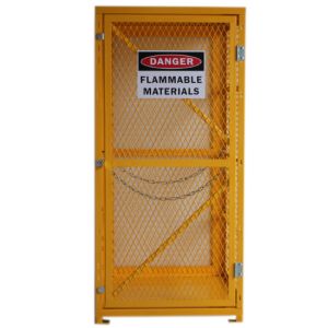 Manual Single Door Oxygen Cylinder Storage Cabinets 14 GA Steel Roof Material