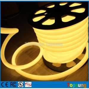 25M spool 12 Volt 360 degree round warm white led flex neon strip for room