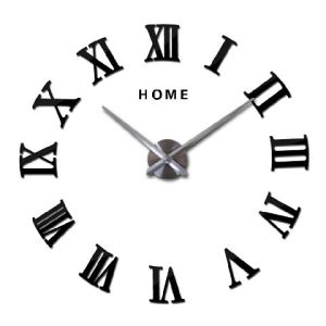 Roman Digital 3D Quartz Diy Acrylic Miroir Wall Clock Large Hanging Wall Clock